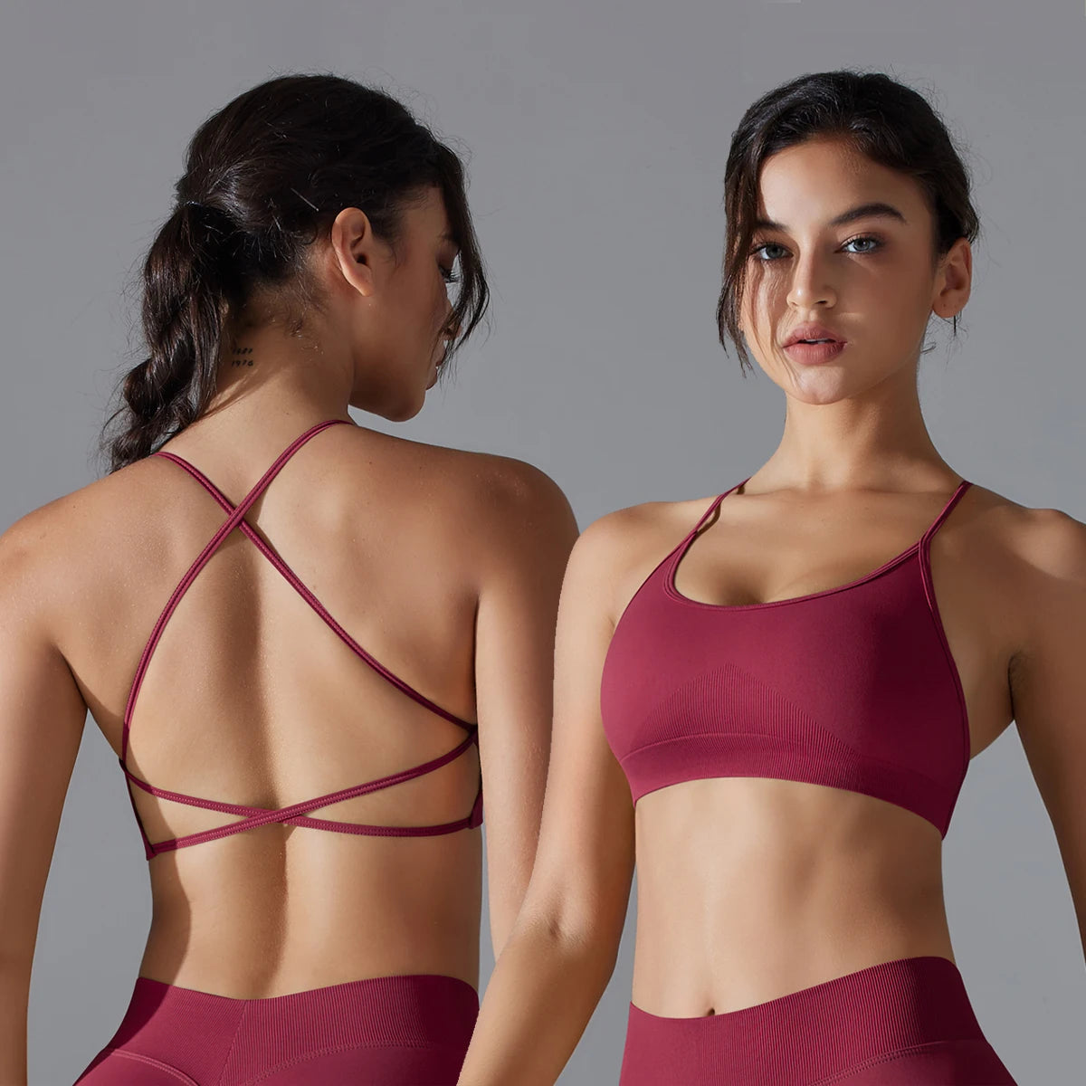 VM Fitness Running Workout Sports Bra SPECIFICATIONSAge: Middle AgeBrand Name: RooftrellenCN: ZhejiangChoice: yesClothing Length: regularCraft of Weaving: KnitDecoration: Hollow OutElasticity: High StrecthFabric Type: BroadclothGender: WomenHigh-concerned