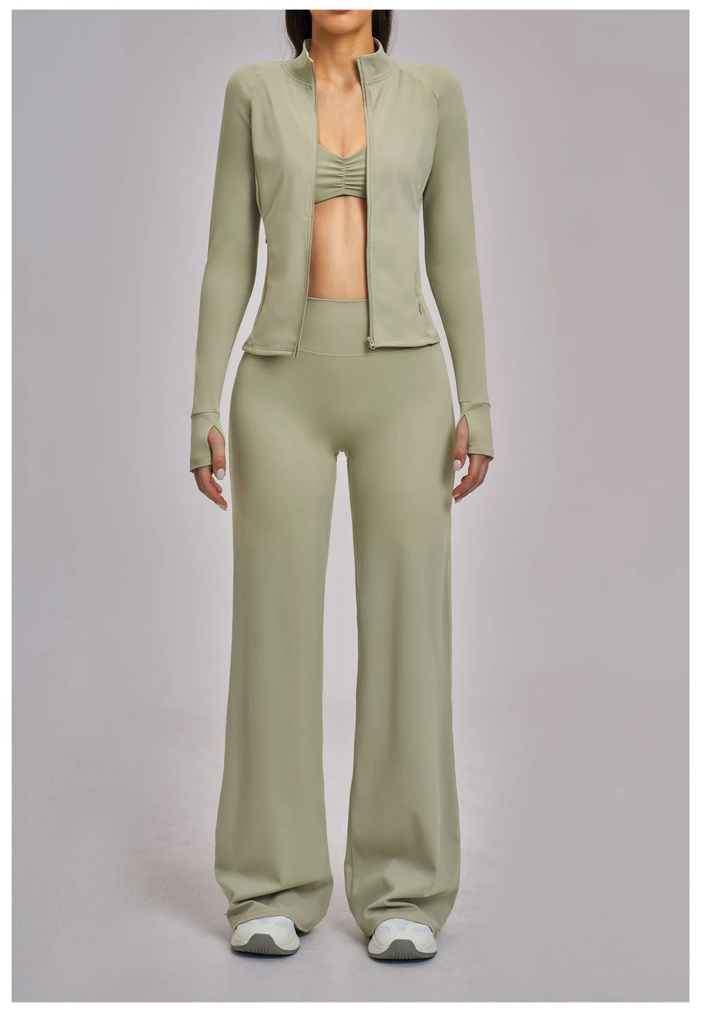 VM's Yoga Suit SPECIFICATIONSApplicable scenario: Running, fitness equipment, fitness, sports trends, cycling, extreme challenges, hiking, camping, dancingAppropriate season: Summer/Winter/Spring/AutumnBlocking: RegularBrand Name: NoEnName_NullCN: Guangdo
