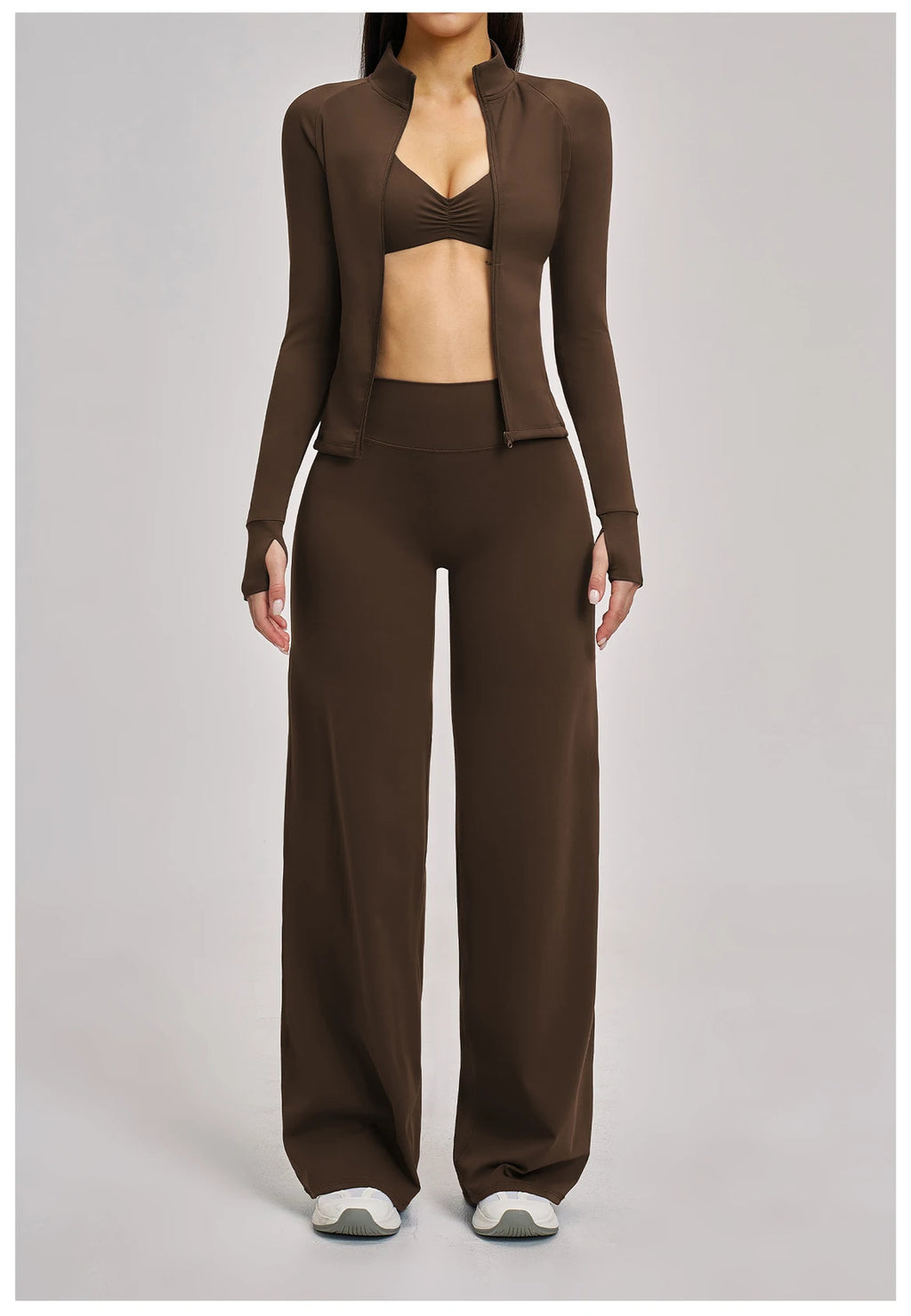 VM's Yoga Suit SPECIFICATIONSApplicable scenario: Running, fitness equipment, fitness, sports trends, cycling, extreme challenges, hiking, camping, dancingAppropriate season: Summer/Winter/Spring/AutumnBlocking: RegularBrand Name: NoEnName_NullCN: Guangdo