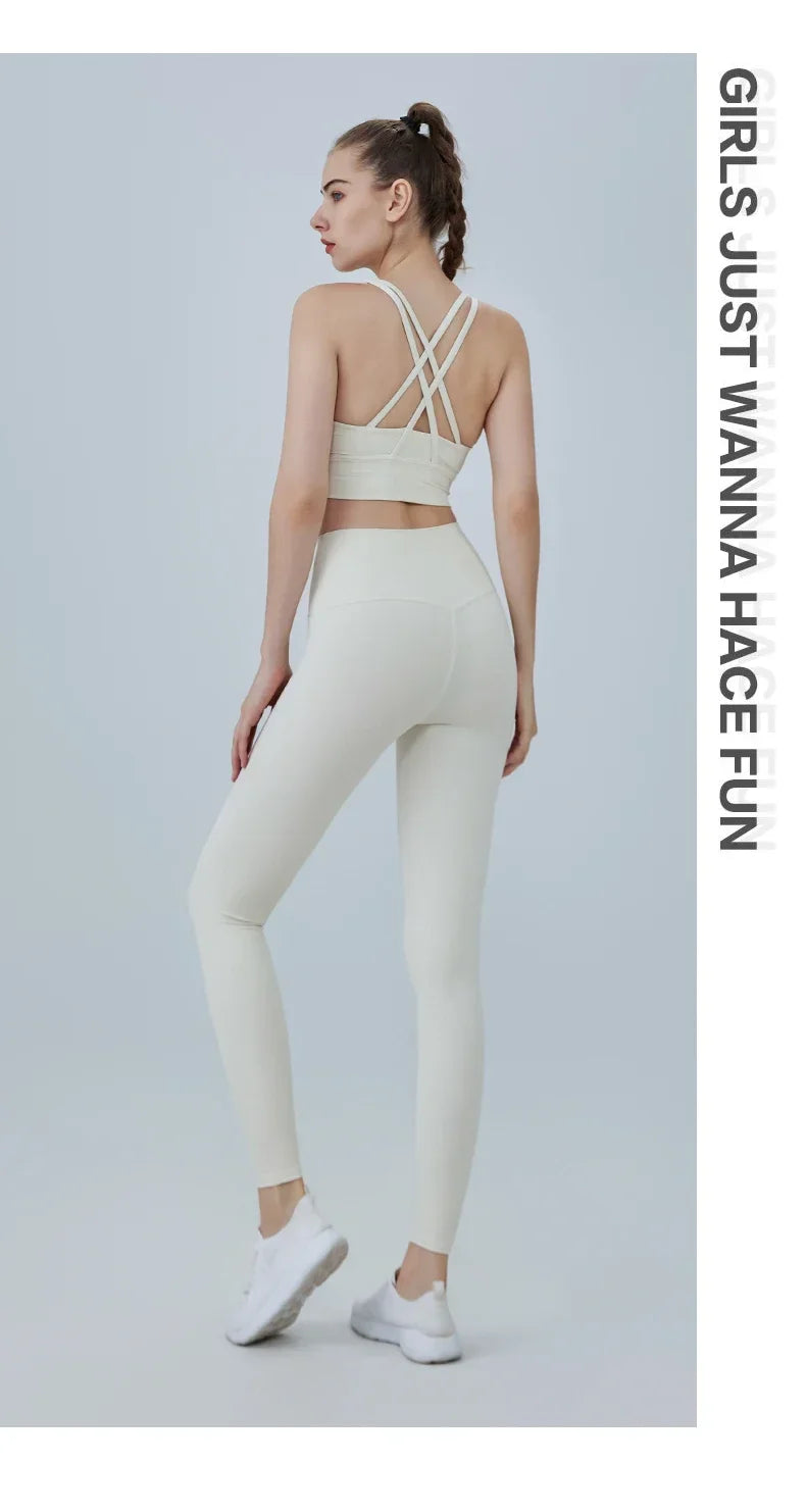 VM Women's Naked Feeling Sports Bra and Leggings Two Piece Set SPECIFICATIONSBlocking: RegularBrand Name: COZOKCN: ZhejiangChoice: yesCraft of Weaving: KnitDepartment Name: WomenFeature: BreathableFit: True to SizeGender: WomenHigh-concerned chemical: Non