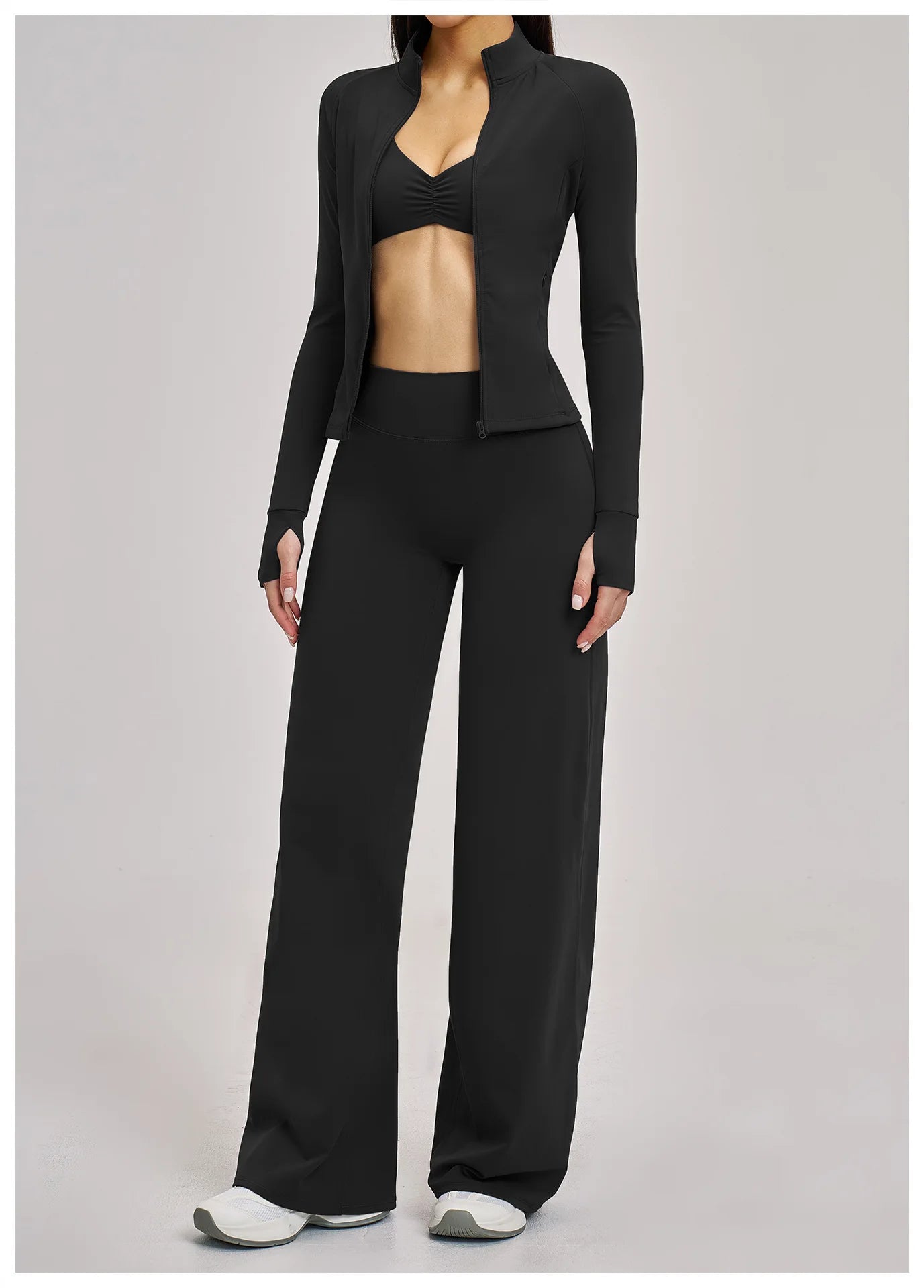 VM's Yoga Suit SPECIFICATIONSApplicable scenario: Running, fitness equipment, fitness, sports trends, cycling, extreme challenges, hiking, camping, dancingAppropriate season: Summer/Winter/Spring/AutumnBlocking: RegularBrand Name: NoEnName_NullCN: Guangdo