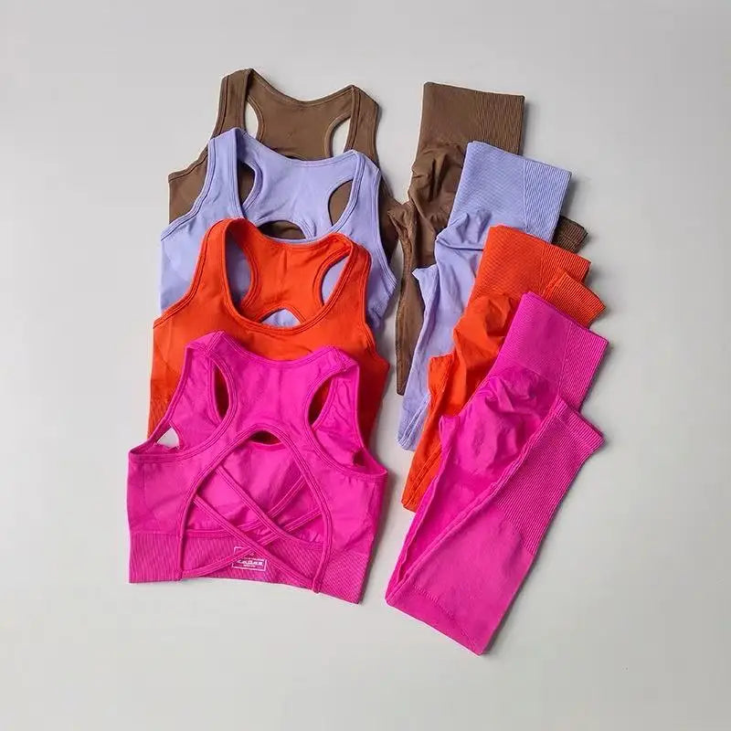 VM's Women Sports Bra Women's Set Professional SPECIFICATIONSBlocking: seamlessBrand Name: NONECN: ZhejiangChoice: yesCraft of Weaving: KnitDepartment Name: WomenFeature: Breathable,Quick DryFit: Smaller Than UsualGender: WomenHigh-concerned chemical: Non