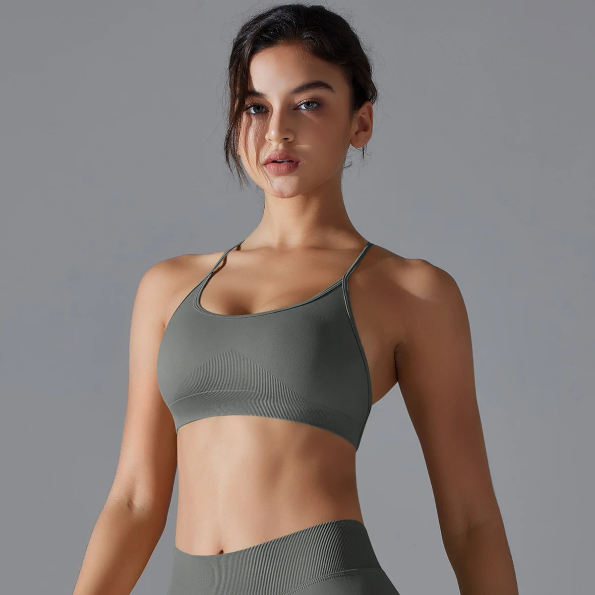 VM Fitness Running Workout Sports Bra SPECIFICATIONSAge: Middle AgeBrand Name: RooftrellenCN: ZhejiangChoice: yesClothing Length: regularCraft of Weaving: KnitDecoration: Hollow OutElasticity: High StrecthFabric Type: BroadclothGender: WomenHigh-concerned