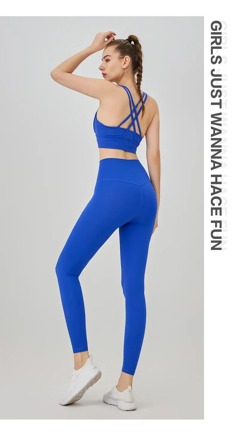 VM Women's Naked Feeling Sports Bra and Leggings Two Piece Set SPECIFICATIONSBlocking: RegularBrand Name: COZOKCN: ZhejiangChoice: yesCraft of Weaving: KnitDepartment Name: WomenFeature: BreathableFit: True to SizeGender: WomenHigh-concerned chemical: Non