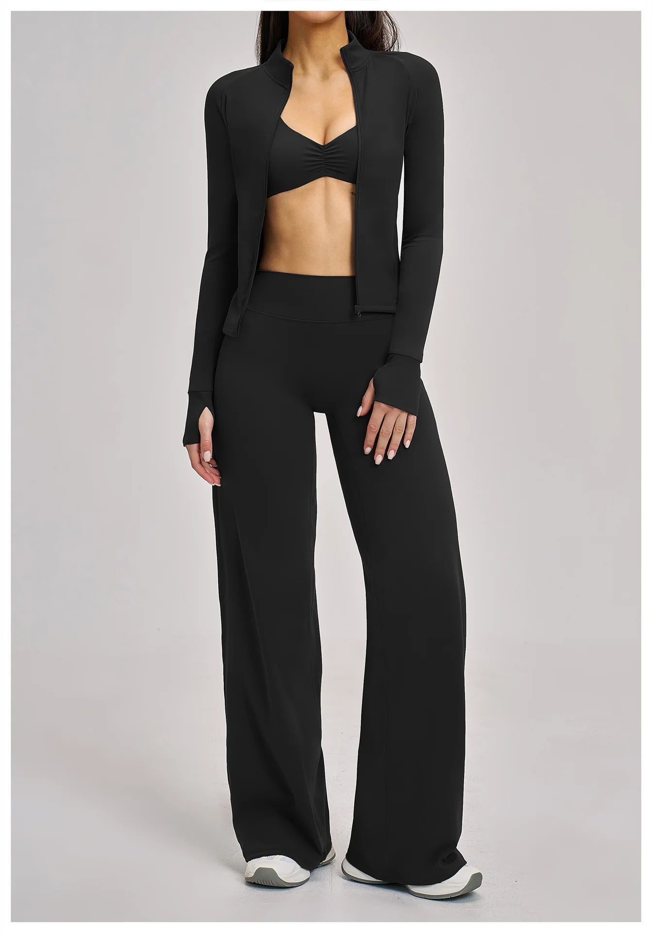 VM's Yoga Suit SPECIFICATIONSApplicable scenario: Running, fitness equipment, fitness, sports trends, cycling, extreme challenges, hiking, camping, dancingAppropriate season: Summer/Winter/Spring/AutumnBlocking: RegularBrand Name: NoEnName_NullCN: Guangdo