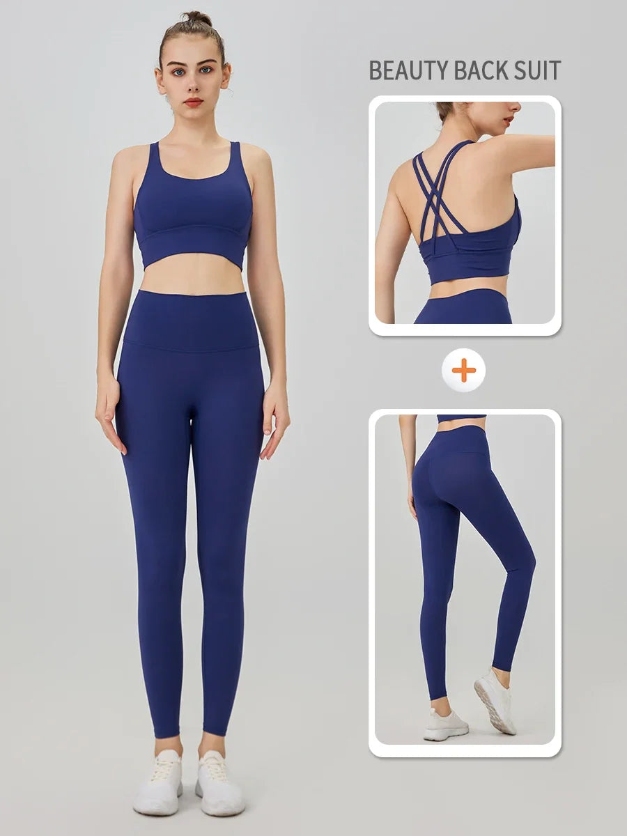 VM Women's Naked Feeling Sports Bra and Leggings Two Piece Set SPECIFICATIONSBlocking: RegularBrand Name: COZOKCN: ZhejiangChoice: yesCraft of Weaving: KnitDepartment Name: WomenFeature: BreathableFit: True to SizeGender: WomenHigh-concerned chemical: Non