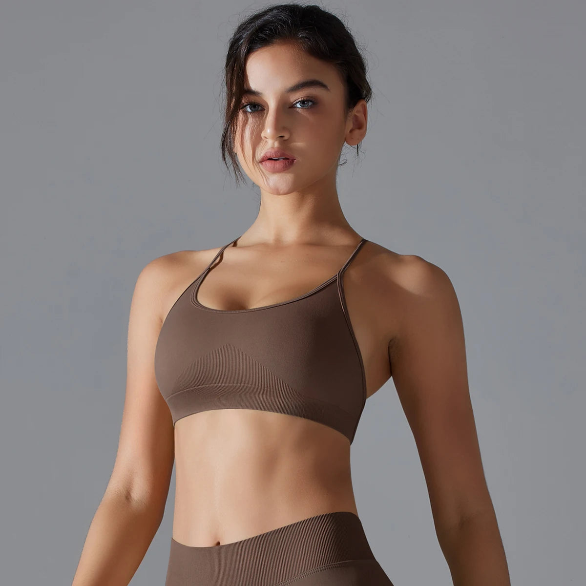 VM Fitness Running Workout Sports Bra SPECIFICATIONSAge: Middle AgeBrand Name: RooftrellenCN: ZhejiangChoice: yesClothing Length: regularCraft of Weaving: KnitDecoration: Hollow OutElasticity: High StrecthFabric Type: BroadclothGender: WomenHigh-concerned
