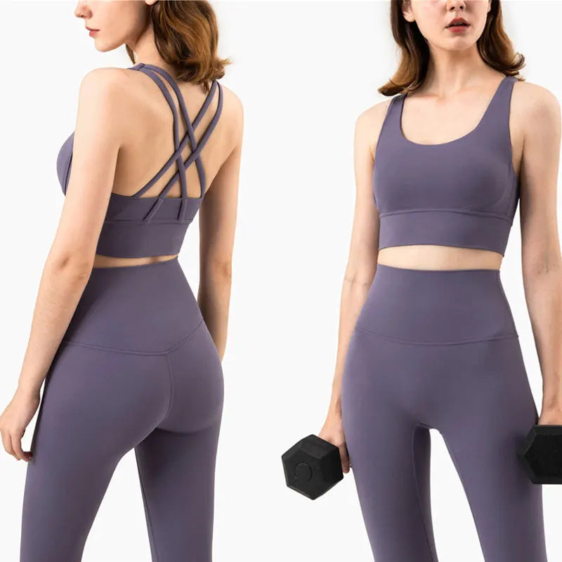 VM Women's Naked Feeling Sports Bra and Leggings Two Piece Set SPECIFICATIONSBlocking: RegularBrand Name: COZOKCN: ZhejiangChoice: yesCraft of Weaving: KnitDepartment Name: WomenFeature: BreathableFit: True to SizeGender: WomenHigh-concerned chemical: Non