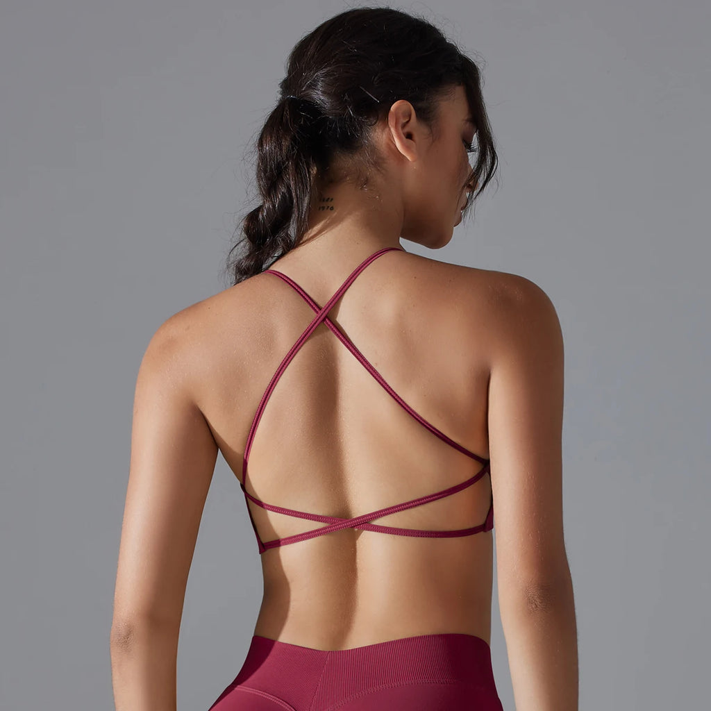 VM Fitness Running Workout Sports Bra SPECIFICATIONSAge: Middle AgeBrand Name: RooftrellenCN: ZhejiangChoice: yesClothing Length: regularCraft of Weaving: KnitDecoration: Hollow OutElasticity: High StrecthFabric Type: BroadclothGender: WomenHigh-concerned