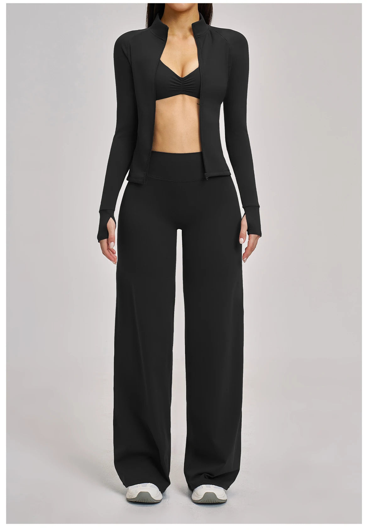 VM's Yoga Suit SPECIFICATIONSApplicable scenario: Running, fitness equipment, fitness, sports trends, cycling, extreme challenges, hiking, camping, dancingAppropriate season: Summer/Winter/Spring/AutumnBlocking: RegularBrand Name: NoEnName_NullCN: Guangdo