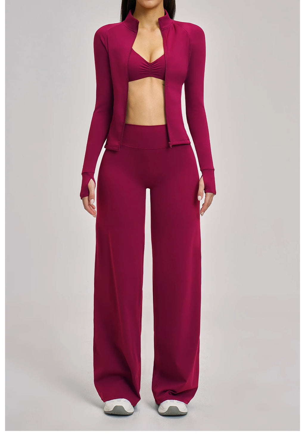 VM's Yoga Suit SPECIFICATIONSApplicable scenario: Running, fitness equipment, fitness, sports trends, cycling, extreme challenges, hiking, camping, dancingAppropriate season: Summer/Winter/Spring/AutumnBlocking: RegularBrand Name: NoEnName_NullCN: Guangdo