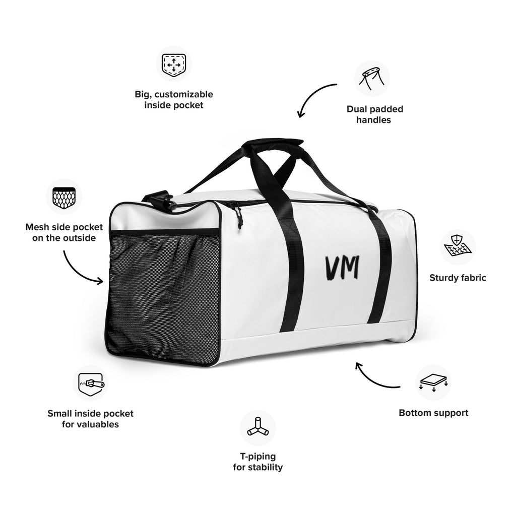 VM Special Duffle bag VM Special duffle bag is the perfect companion for every occasion—take it with you when traveling, running daily errands, or going to the gym. The bag is spacious and will keep all your stuff neat and organized with its multiple pock