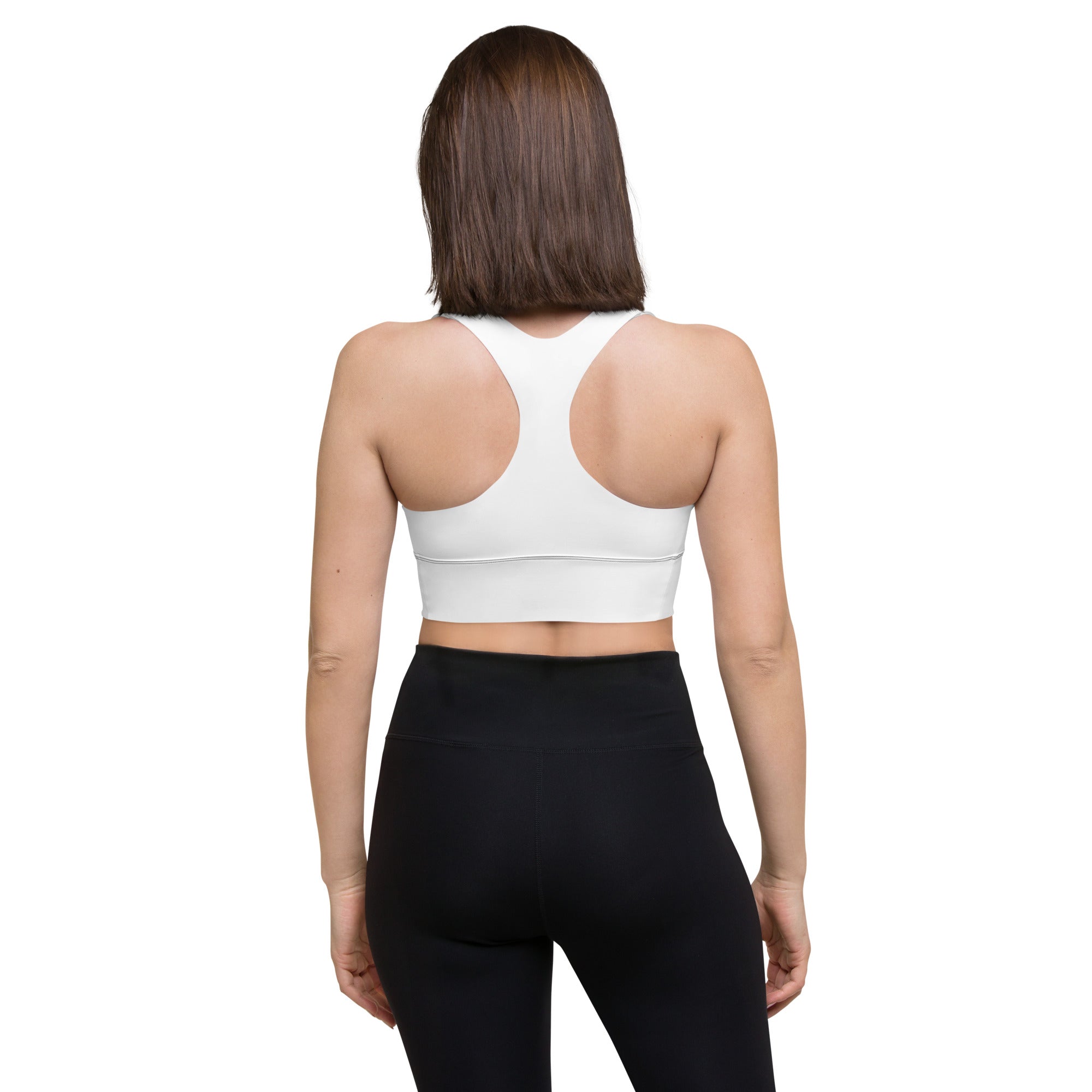 VM Special Longline Sports Bra This sports bra is the perfect workout top for exercising. The compression fabric along with double-layered front and shoulder straps ensures great support while running, jumping, or pumping iron. Wear it while exercising or