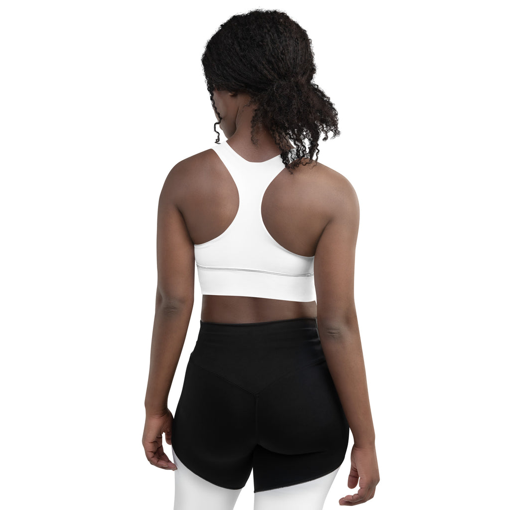 VM Special Longline Sports Bra This sports bra is the perfect workout top for exercising. The compression fabric along with double-layered front and shoulder straps ensures great support while running, jumping, or pumping iron. Wear it while exercising or