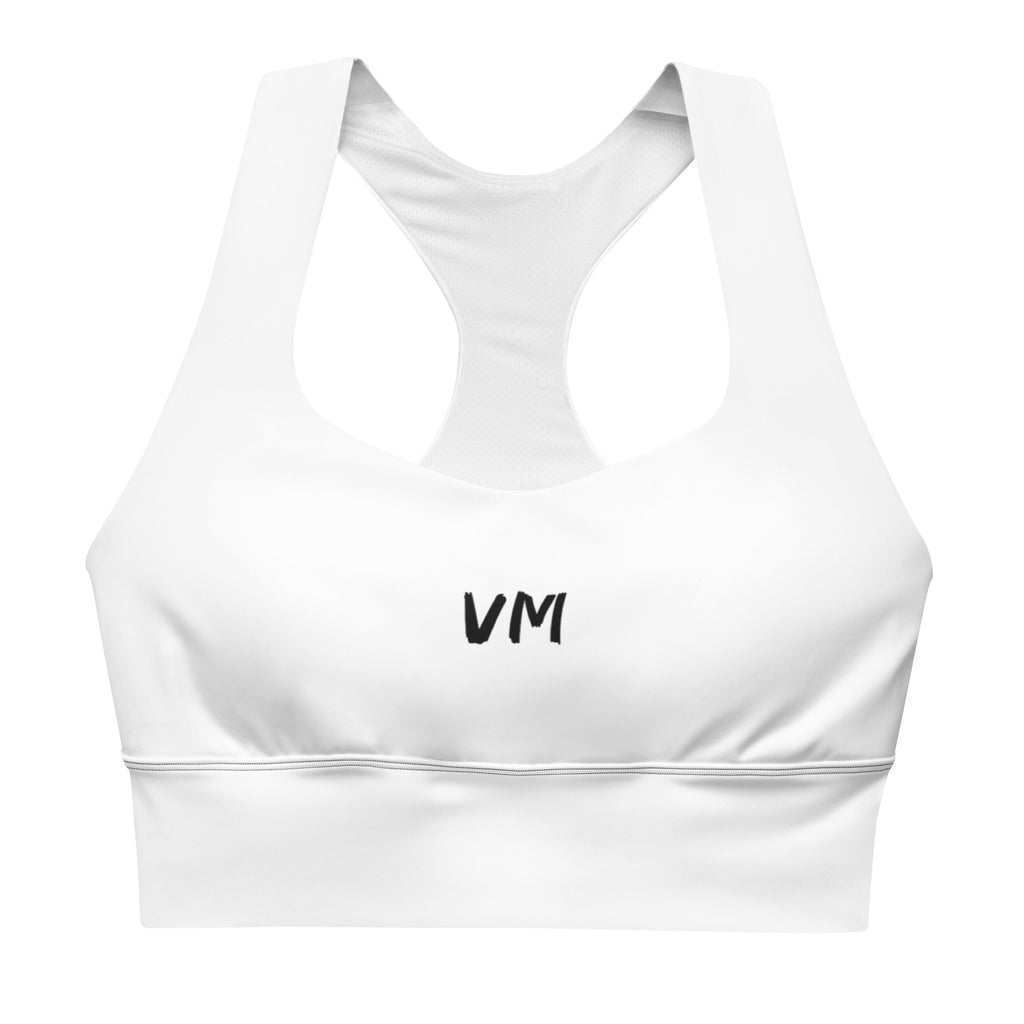 VM Special Longline Sports Bra This sports bra is the perfect workout top for exercising. The compression fabric along with double-layered front and shoulder straps ensures great support while running, jumping, or pumping iron. Wear it while exercising or