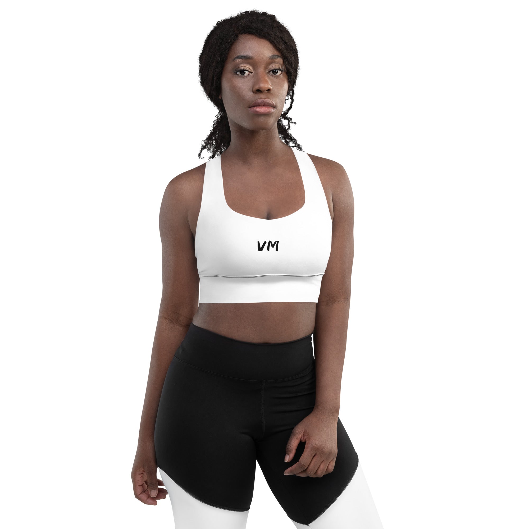 VM Special Longline Sports Bra This sports bra is the perfect workout top for exercising. The compression fabric along with double-layered front and shoulder straps ensures great support while running, jumping, or pumping iron. Wear it while exercising or