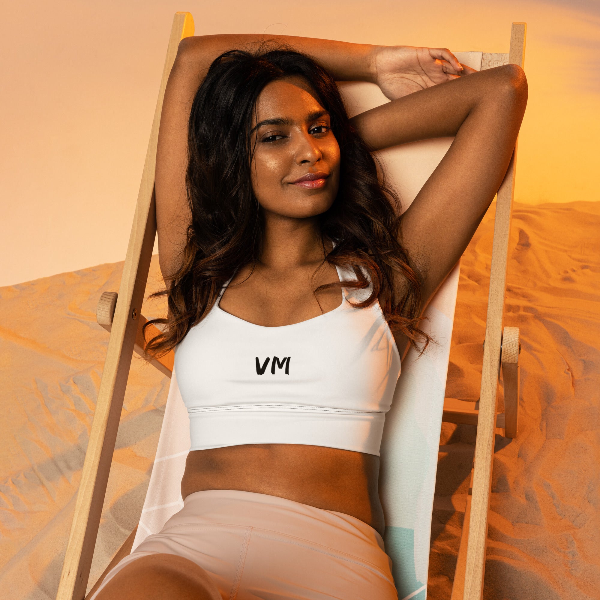 VM Special Longline Sports Bra This sports bra is the perfect workout top for exercising. The compression fabric along with double-layered front and shoulder straps ensures great support while running, jumping, or pumping iron. Wear it while exercising or