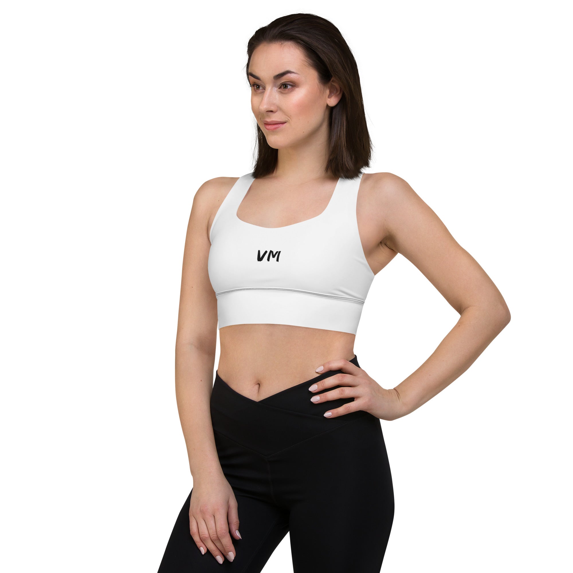 VM Special Longline Sports Bra This sports bra is the perfect workout top for exercising. The compression fabric along with double-layered front and shoulder straps ensures great support while running, jumping, or pumping iron. Wear it while exercising or