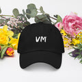 VM OFFICIAL HAT VM hats aren't just for everyone. This one's got a low profile with an adjustable strap and curved visor. • 100% chino cotton twill • Green Camo color is 35% chino cotton twill, 65% polyester • Unstructured, 6-panel, low-profile • 6 embroi