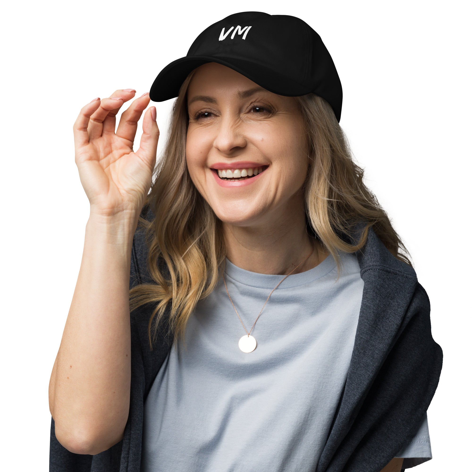 VM OFFICIAL HAT VM hats aren't just for everyone. This one's got a low profile with an adjustable strap and curved visor. • 100% chino cotton twill • Green Camo color is 35% chino cotton twill, 65% polyester • Unstructured, 6-panel, low-profile • 6 embroi
