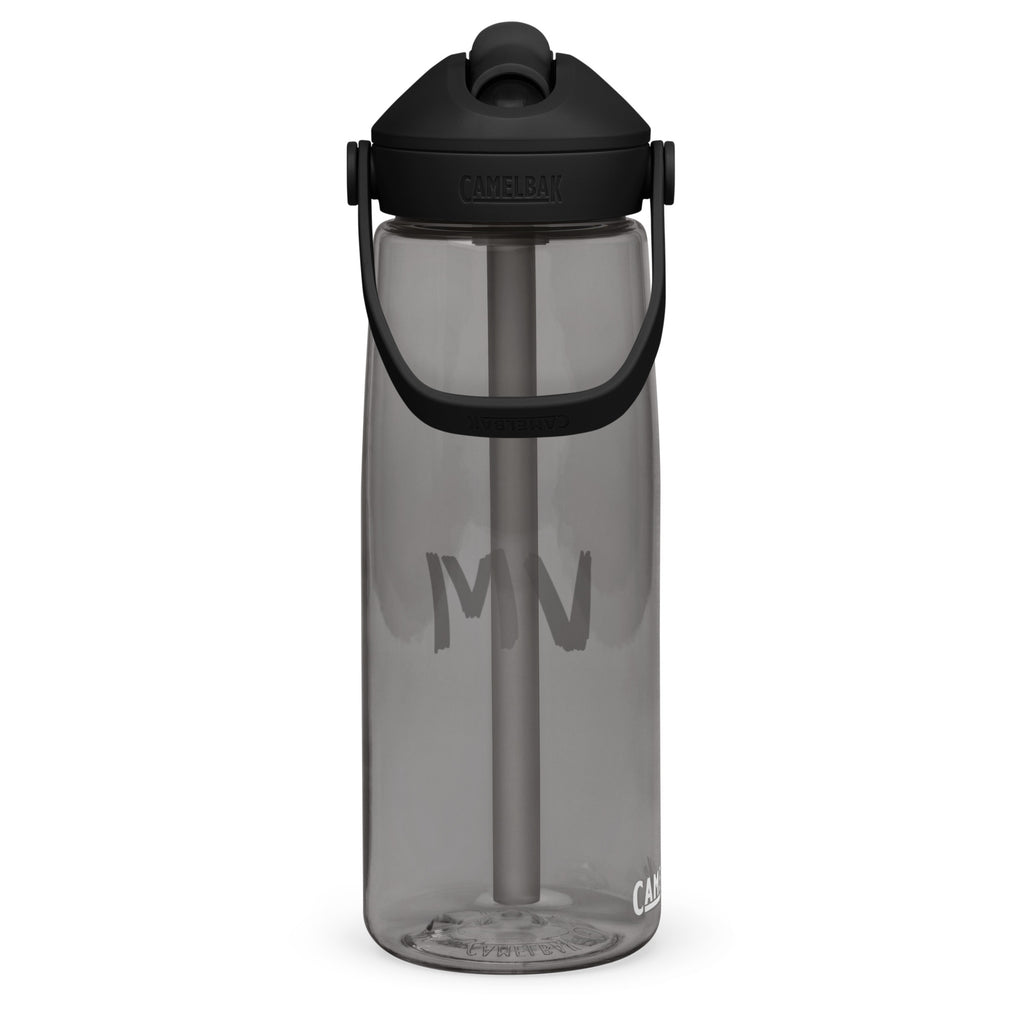 VM Flip Straw Water Bottle Stay hydrated in style with this flip straw water bottle, made from 50% recycled plastic. Resistant to stains, shattering, and odors, it keeps your drinks fresh, while the leak-proof cover and bite valve prevent spills. This ext