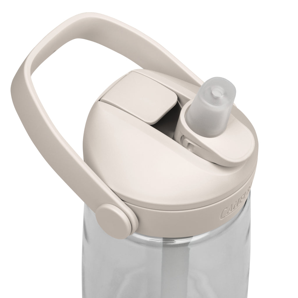 VM Flip Straw Water Bottle Stay hydrated in style with this flip straw water bottle, made from 50% recycled plastic. Resistant to stains, shattering, and odors, it keeps your drinks fresh, while the leak-proof cover and bite valve prevent spills. This ext