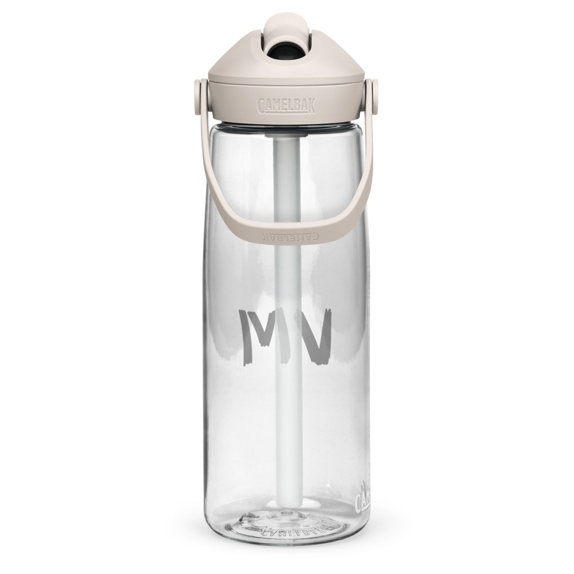 VM Flip Straw Water Bottle Stay hydrated in style with this flip straw water bottle, made from 50% recycled plastic. Resistant to stains, shattering, and odors, it keeps your drinks fresh, while the leak-proof cover and bite valve prevent spills. This ext