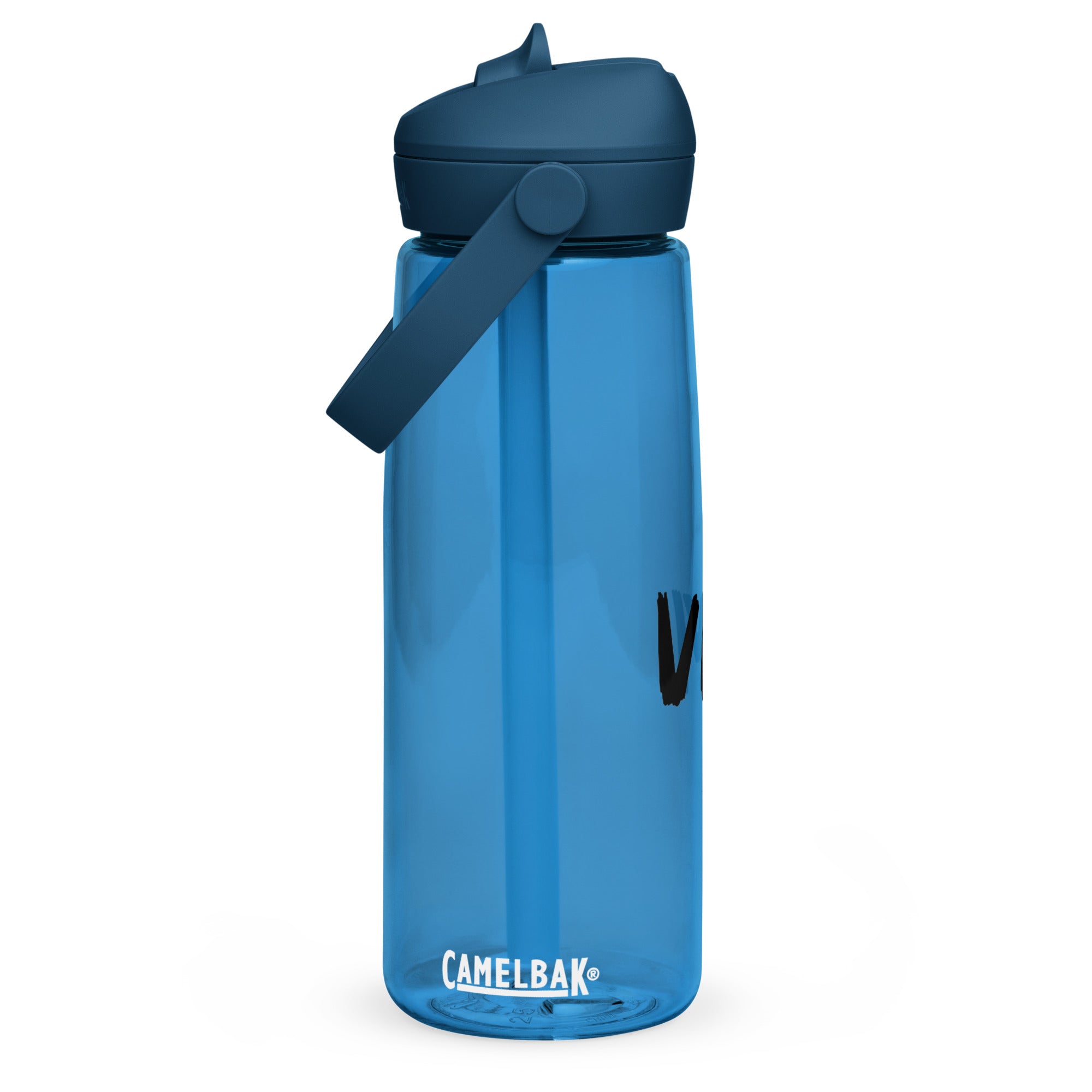 VM Flip Straw Water Bottle Stay hydrated in style with this flip straw water bottle, made from 50% recycled plastic. Resistant to stains, shattering, and odors, it keeps your drinks fresh, while the leak-proof cover and bite valve prevent spills. This ext