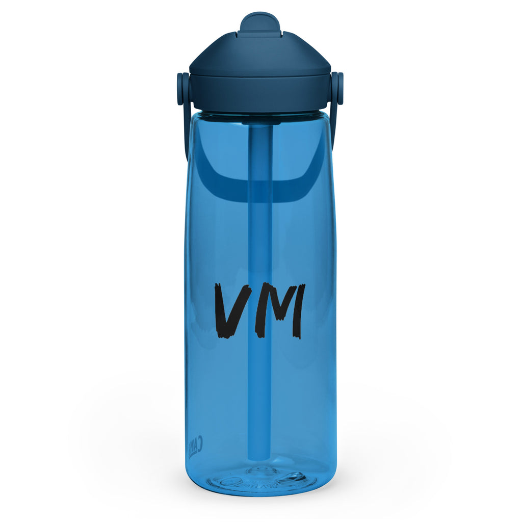 VM Flip Straw Water Bottle Stay hydrated in style with this flip straw water bottle, made from 50% recycled plastic. Resistant to stains, shattering, and odors, it keeps your drinks fresh, while the leak-proof cover and bite valve prevent spills. This ext