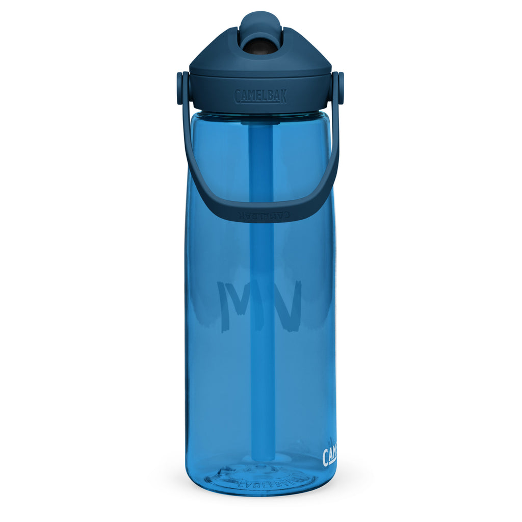 VM Flip Straw Water Bottle Stay hydrated in style with this flip straw water bottle, made from 50% recycled plastic. Resistant to stains, shattering, and odors, it keeps your drinks fresh, while the leak-proof cover and bite valve prevent spills. This ext