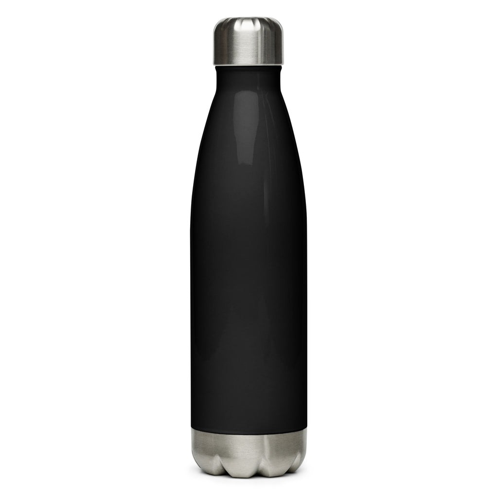 VM Stainless Steel Water Bottle This 17-ounce, double-walled stainless steel water bottle is perfect for your daily outings. It will keep your drink of choice hot or cold for hours. It also features an odor- and leak-proof cap. Throw it in your car's cup