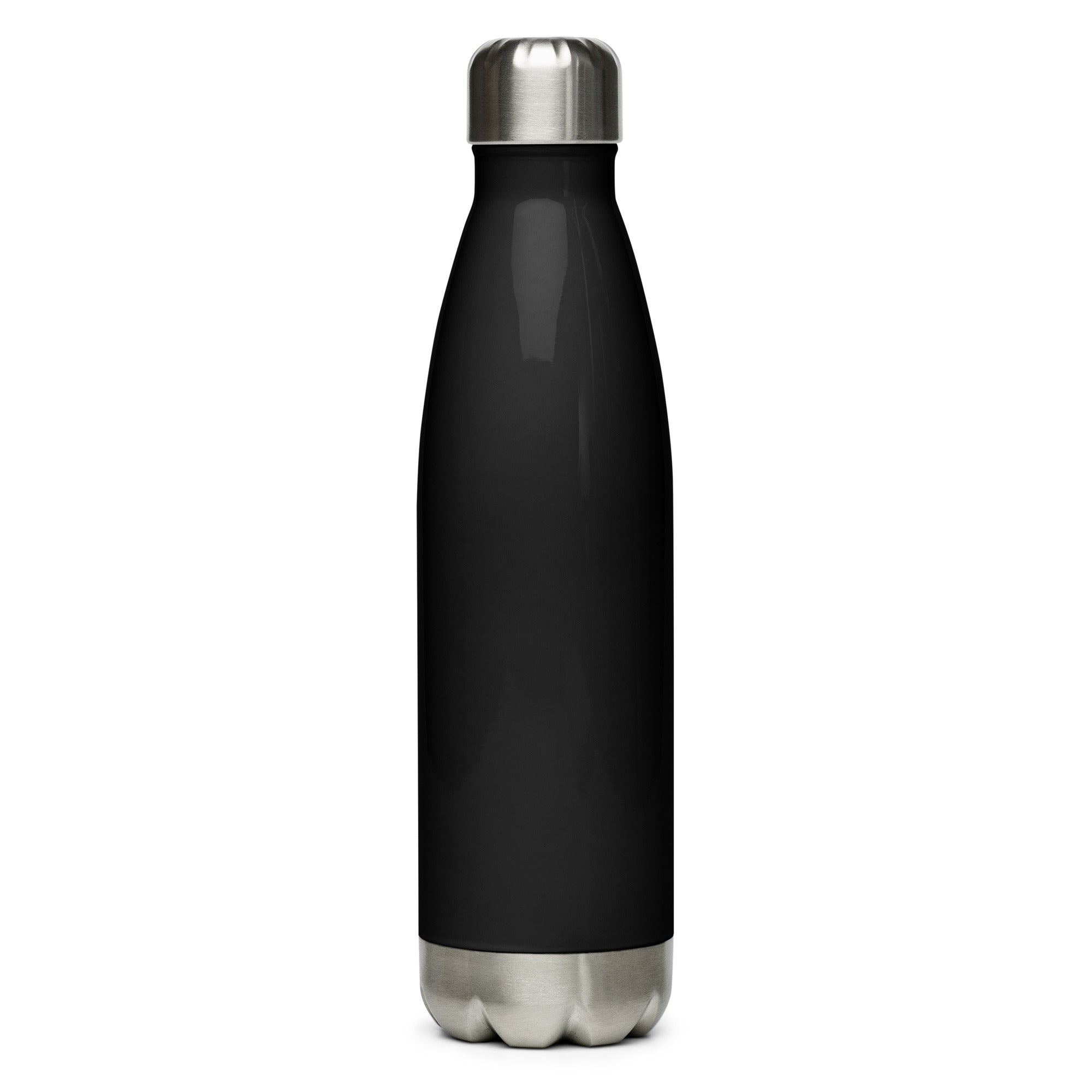 VM Stainless Steel Water Bottle This 17-ounce, double-walled stainless steel water bottle is perfect for your daily outings. It will keep your drink of choice hot or cold for hours. It also features an odor- and leak-proof cap. Throw it in your car's cup