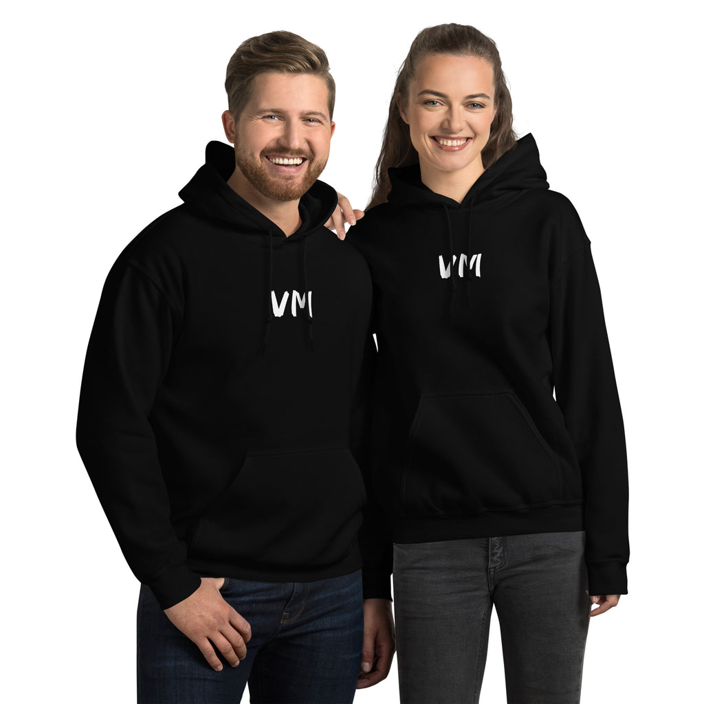VM's Unisex Hoodie Everyone needs a cozy go-to hoodie to curl up in, so go for one that's soft, smooth, and stylish. It's the perfect choice for cooler evenings! • 50% pre-shrunk cotton, 50% polyester Heather Sport Dark Navy is 40% cotton, 60% polyester •