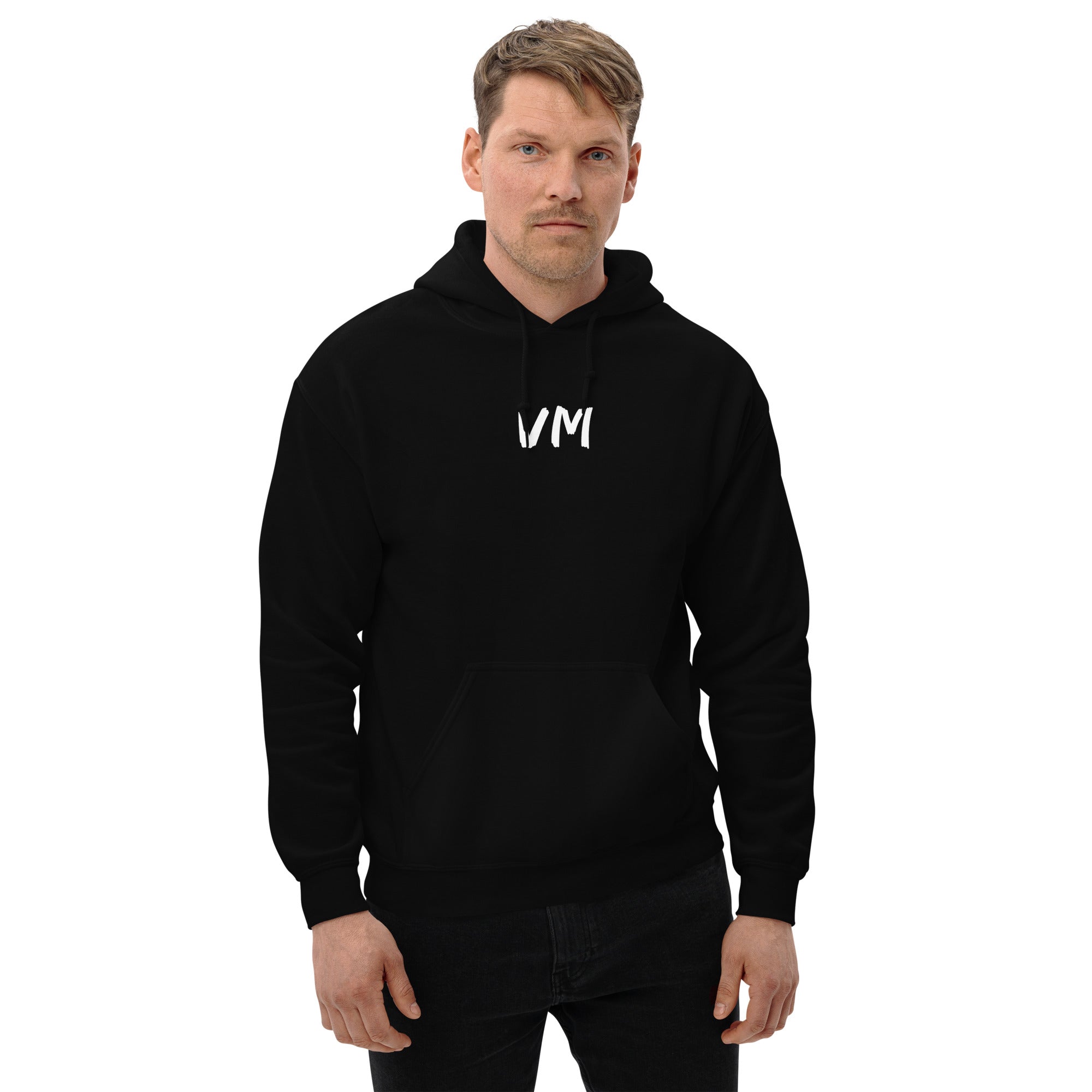VM's Unisex Hoodie Everyone needs a cozy go-to hoodie to curl up in, so go for one that's soft, smooth, and stylish. It's the perfect choice for cooler evenings! • 50% pre-shrunk cotton, 50% polyester Heather Sport Dark Navy is 40% cotton, 60% polyester •