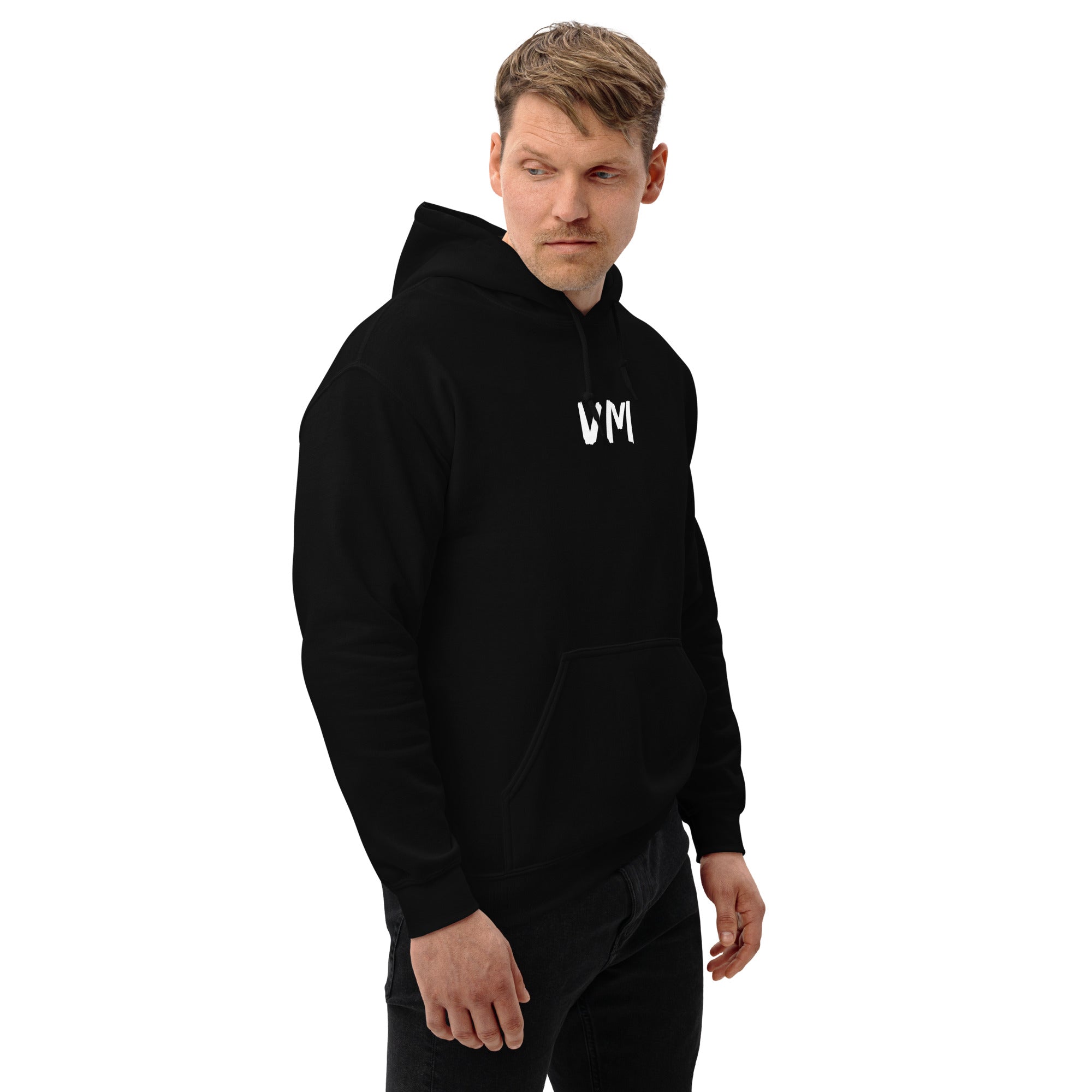 VM's Unisex Hoodie Everyone needs a cozy go-to hoodie to curl up in, so go for one that's soft, smooth, and stylish. It's the perfect choice for cooler evenings! • 50% pre-shrunk cotton, 50% polyester Heather Sport Dark Navy is 40% cotton, 60% polyester •
