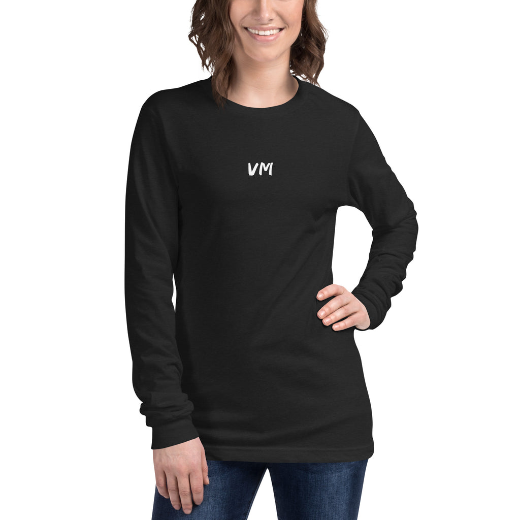 VM Unisex Long Sleeve Tee Enrich your wardrobe with a versatile long sleeve tee. For a casual look, combine it with your favorite jeans, and layer it with a button-up shirt, a zip-up hoodie, or a snazzy jacket. Dress it up with formal trousers or chinos t
