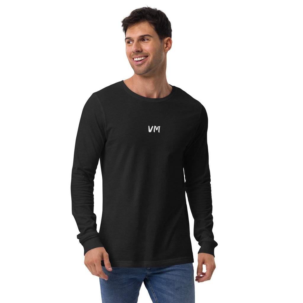 VM Unisex Long Sleeve Tee Enrich your wardrobe with a versatile long sleeve tee. For a casual look, combine it with your favorite jeans, and layer it with a button-up shirt, a zip-up hoodie, or a snazzy jacket. Dress it up with formal trousers or chinos t