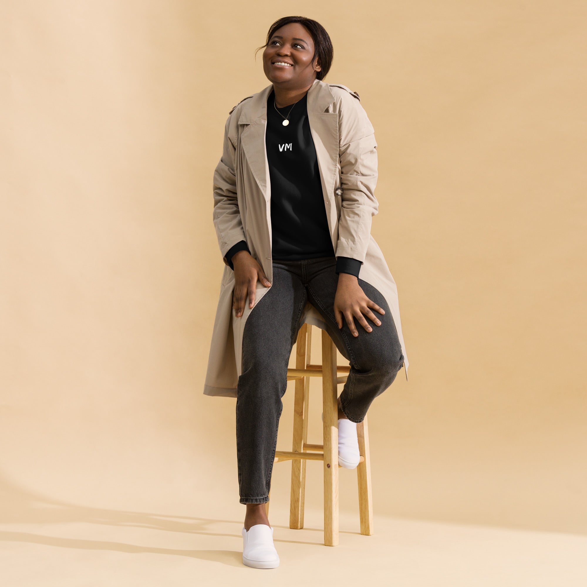 VM Unisex Premium Sweatshirt Rock a classic sweatshirt silhouette with ribbed crew neck, long sleeve cuffs, and a flat hem. Layer it up or wear it on its own for a contemporary streetwear look. With the soft fleece inside and comfortable fit, it’s sure to
