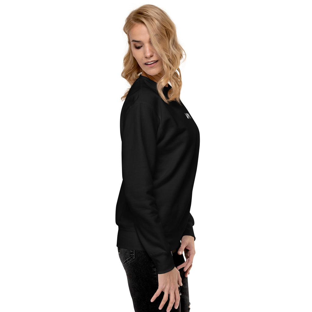 VM Unisex Premium Sweatshirt Rock a classic sweatshirt silhouette with ribbed crew neck, long sleeve cuffs, and a flat hem. Layer it up or wear it on its own for a contemporary streetwear look. With the soft fleece inside and comfortable fit, it’s sure to