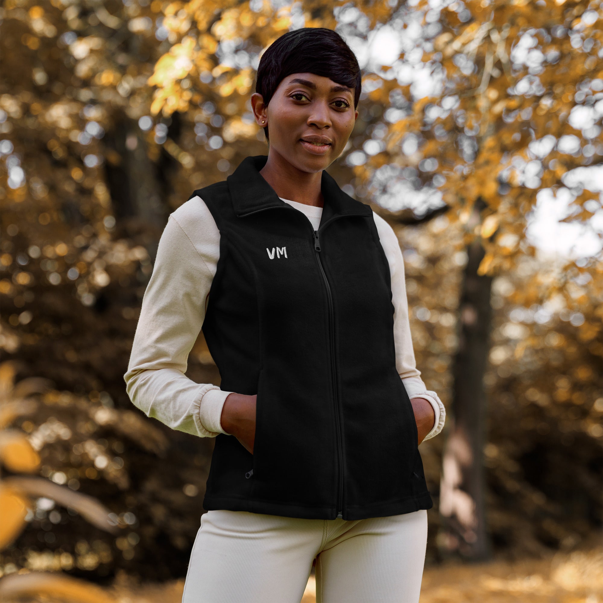 VM Official Women’s Columbia Vest Can outdoor adventures be comfortable and warm? Yes, if you’re wearing the right gear—like this soft Women’s Columbia fleece vest! Wear it once and you’ll see yourself reaching for it more and more, especially during the